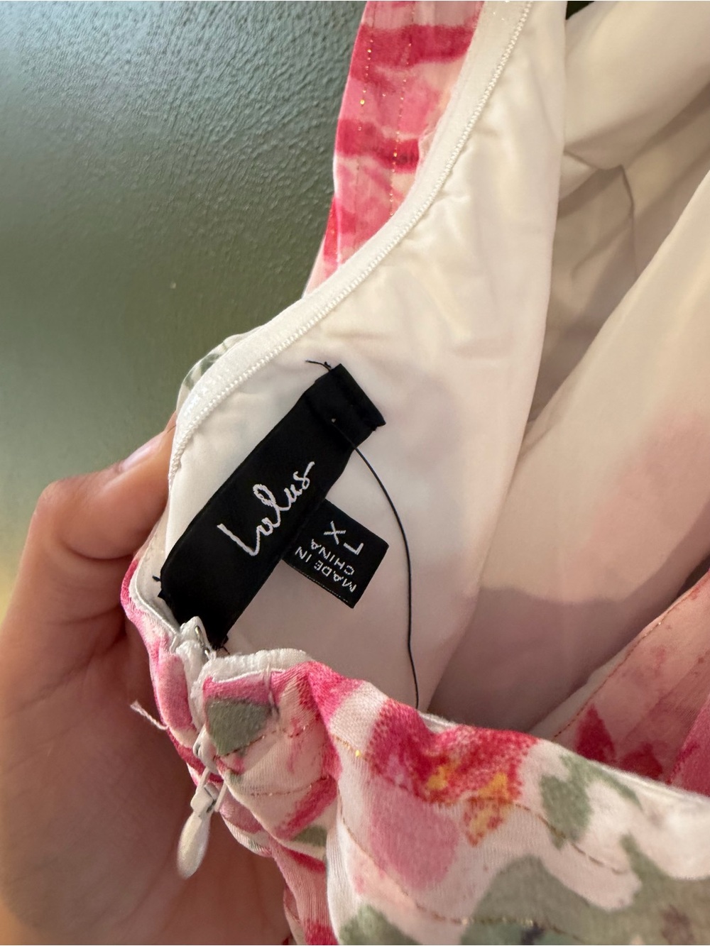Lulu's Pink Floral Halter Tie Dress - Picture 4 of 5